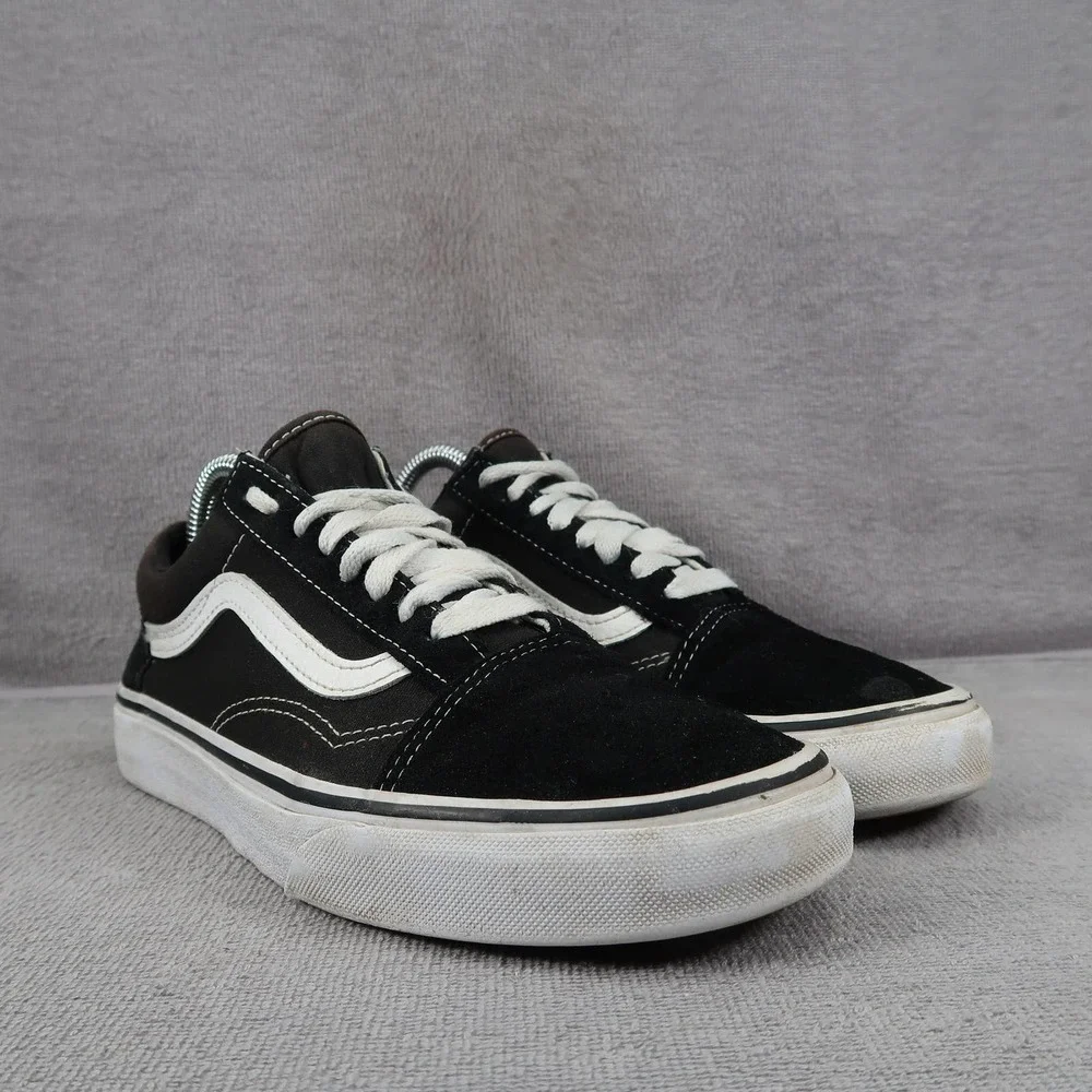 Vans Old Skool Sneakers Unisex Skate Shoes Black Suede Canvas Lace Up Low Active